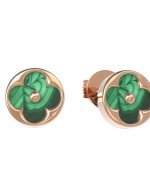 Серьги из золота c малахитом