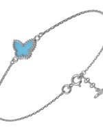 Браслет из белого золота c бирюзой