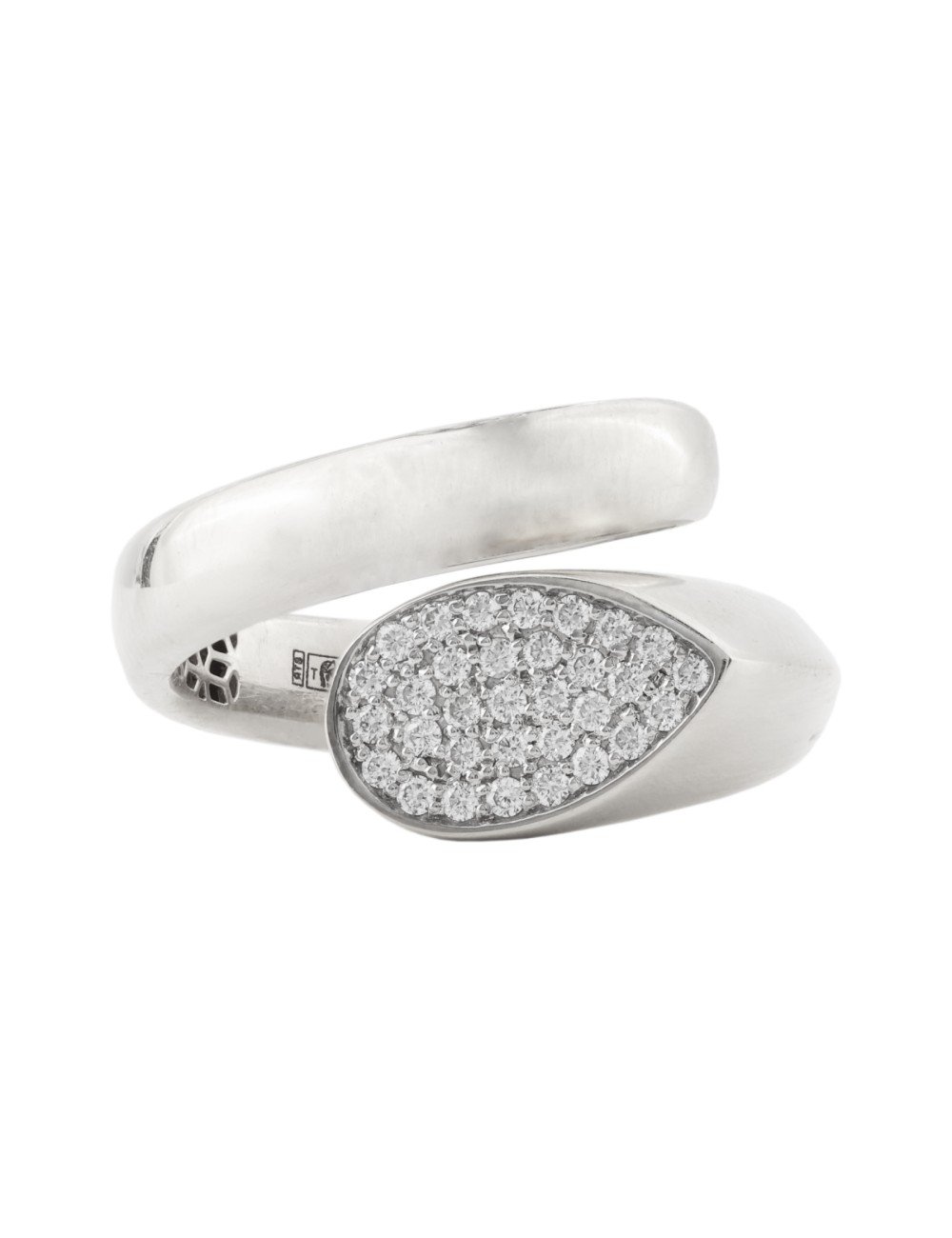 Кольцо из белого золота c бриллиантами