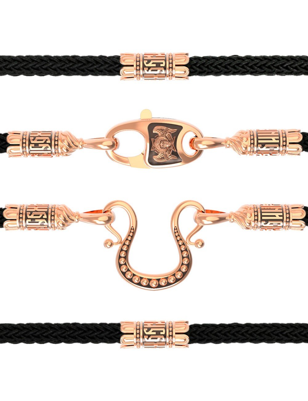 Шнурок шёлковый из золота c шёлковым шнурком