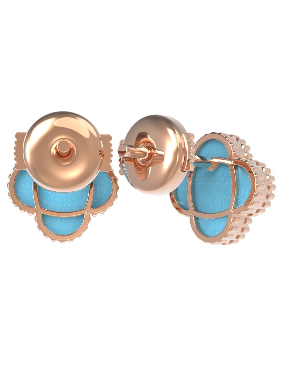 Серьги из золота c бирюзой