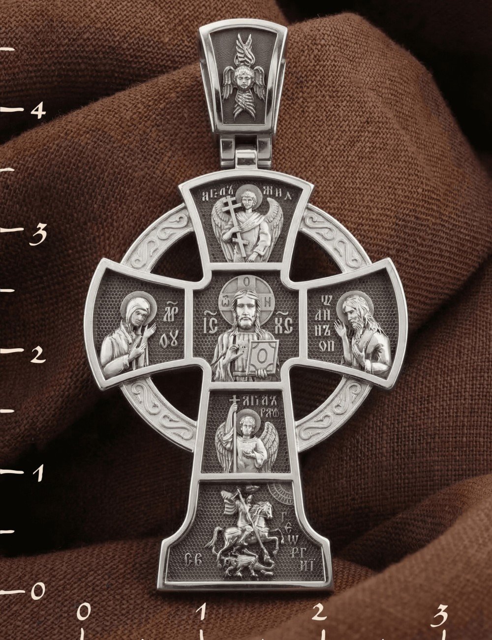 Крест из белого золота