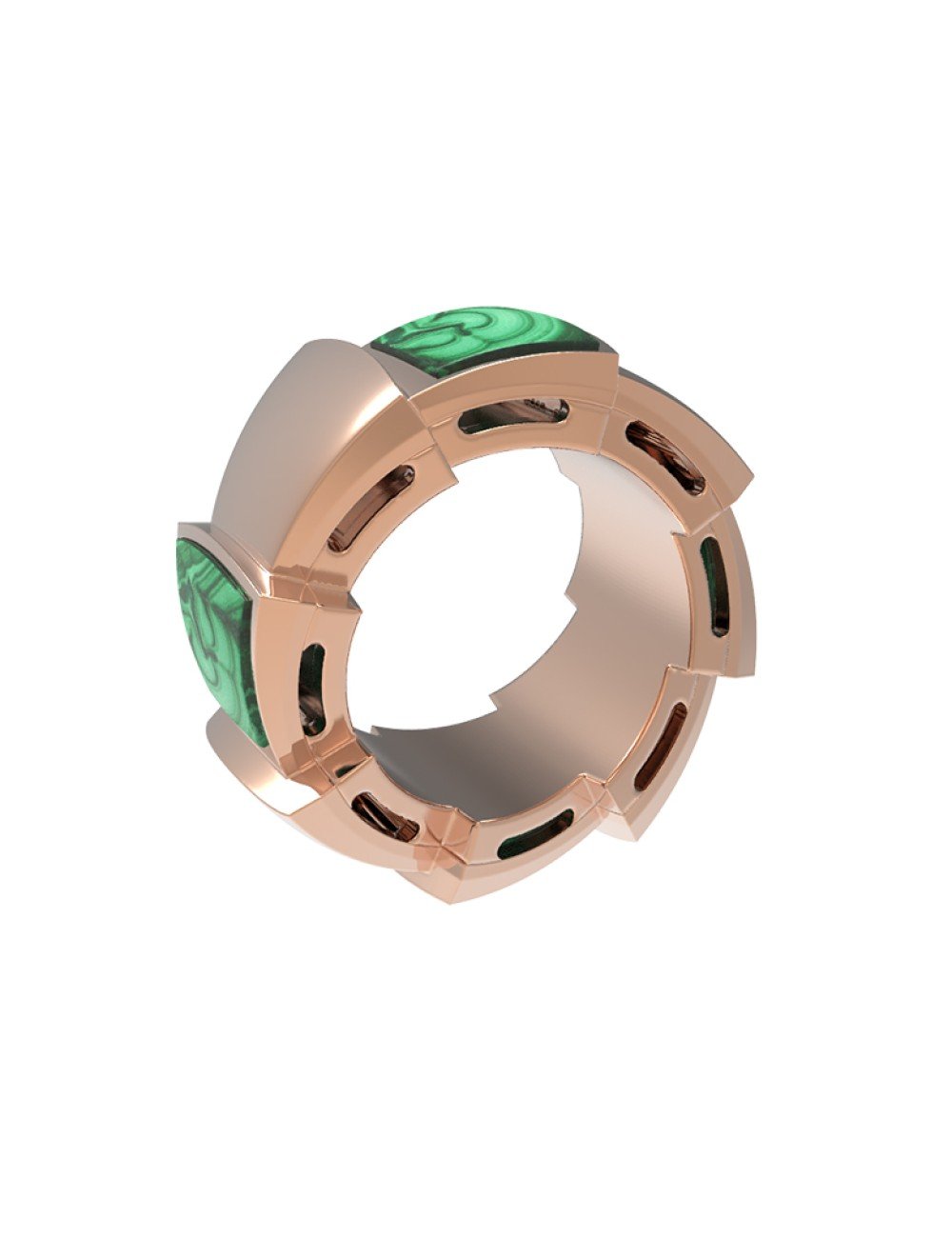 Подвеска из золота c малахитом