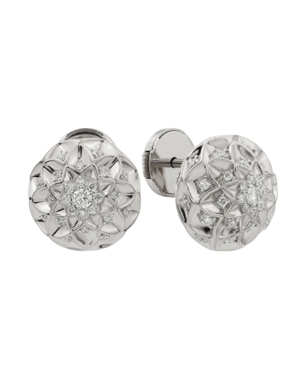Серьги из белого золота c бриллиантами