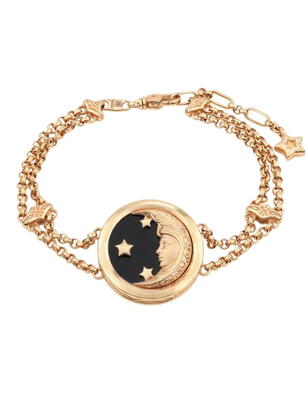 Браслет из золота c ониксом и перламутром