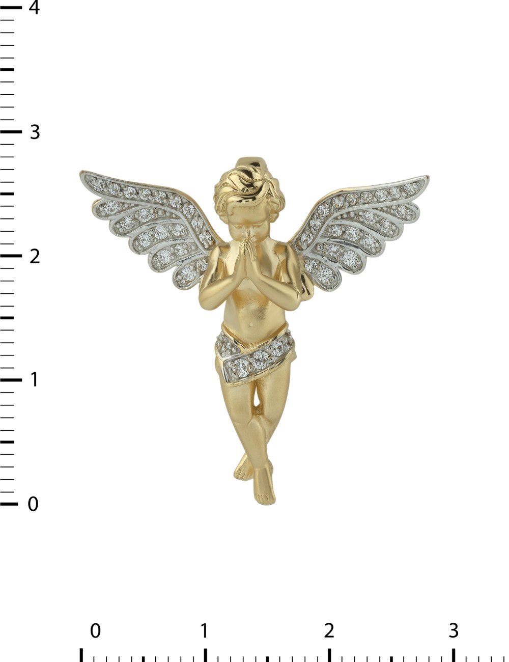 Подвеска из лимонного золота c фианитом