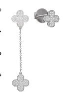 Серьги из белого золота c бриллиантами