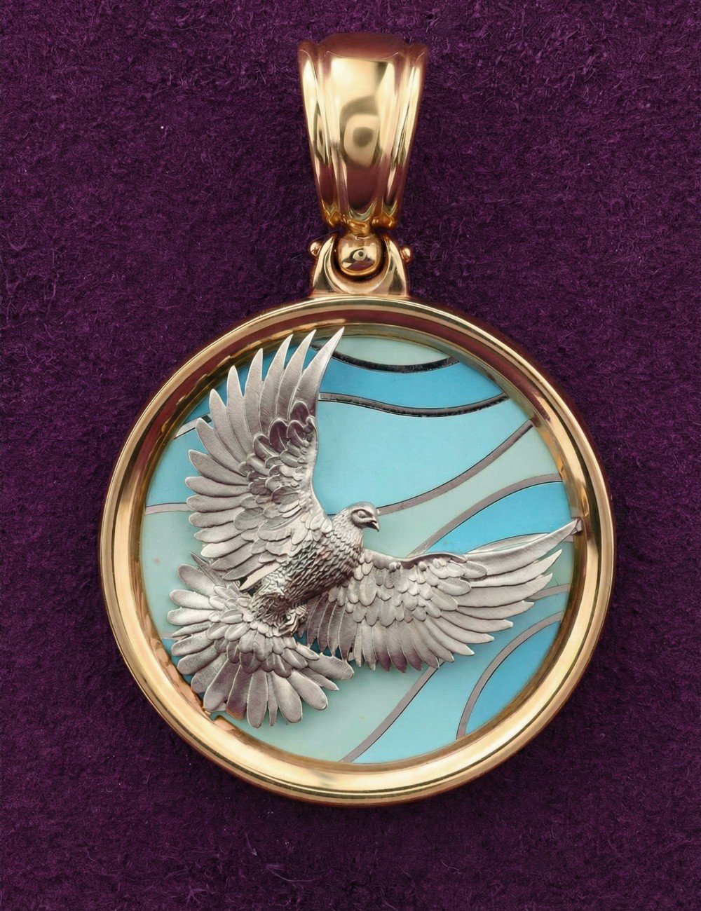 Подвеска из золота c эмалью