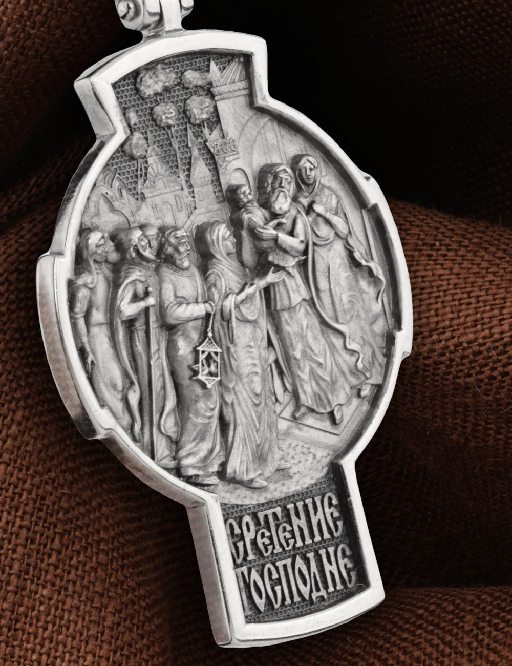 Крест из белого золота