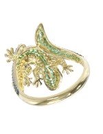 Кольцо из лимонного золота c фианитом