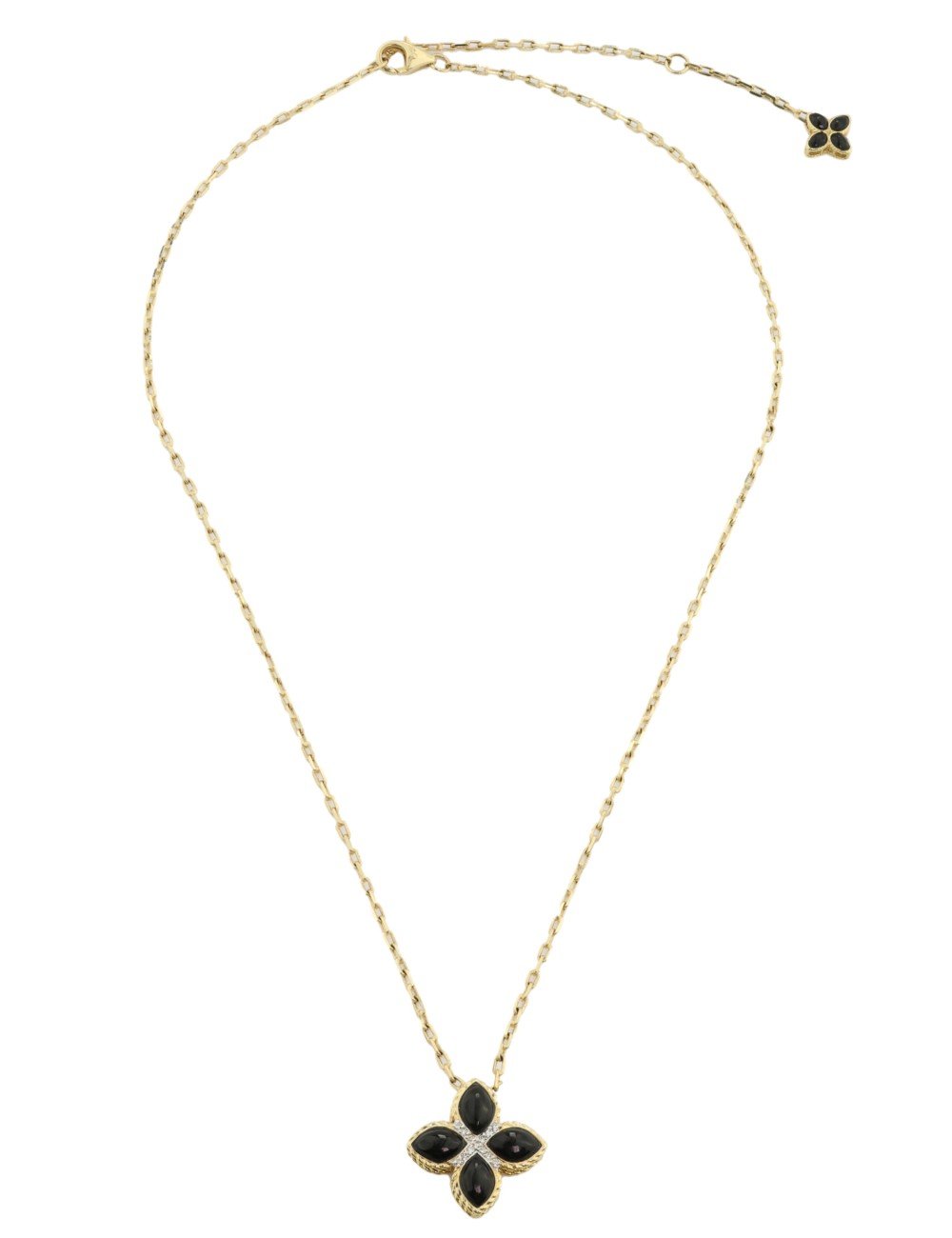 Колье из лимонного золота c бриллиантами и ониксом