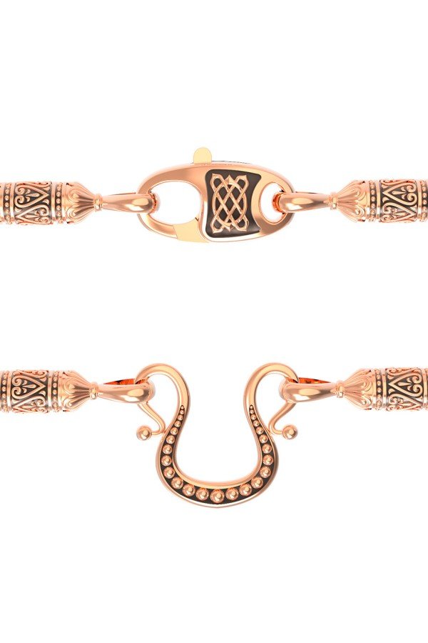 Шнурок шёлковый из золота c шёлковым шнурком