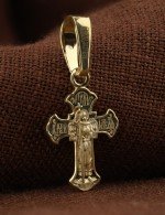 Крест из лимонного золота