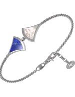 Браслет из белого золота c лазуритом и перламутром