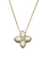 Колье из золота c бриллиантами и перламутром