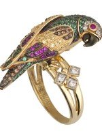 Кольцо из лимонного золота c фианитом