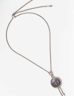 Колье из белого золота c эмалью