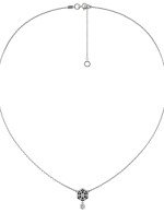 Колье из белого золота c бриллиантами и ониксом