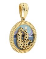 Подвеска из лимонного золота c эмалью