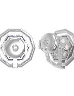 Серьги из белого золота c лазуритом и перламутром