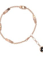 Браслет из золота c бриллиантами, ониксом и перламутром