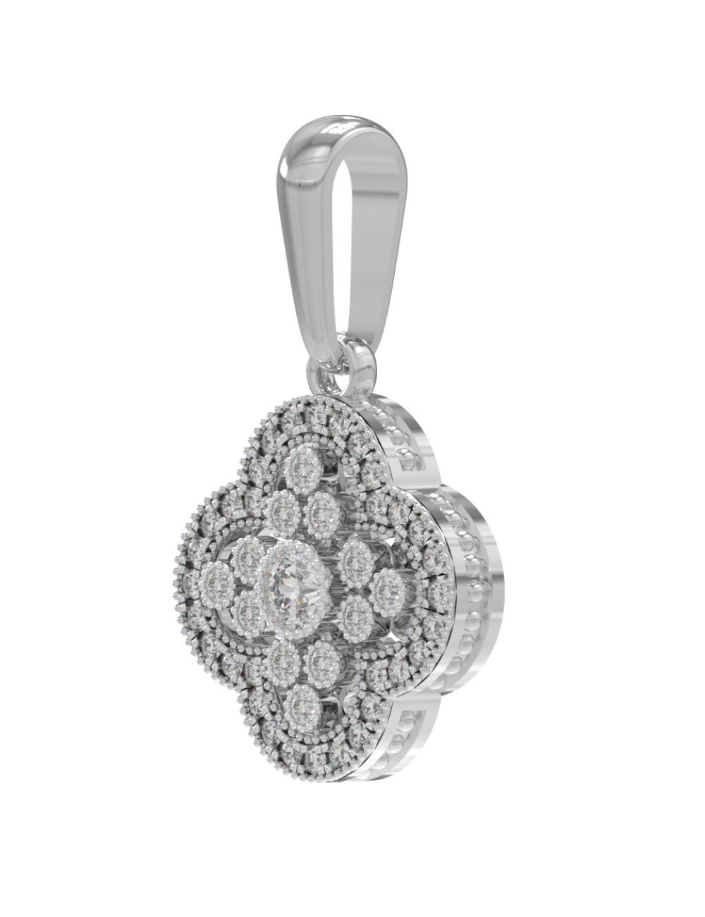 Подвеска из белого золота c бриллиантами