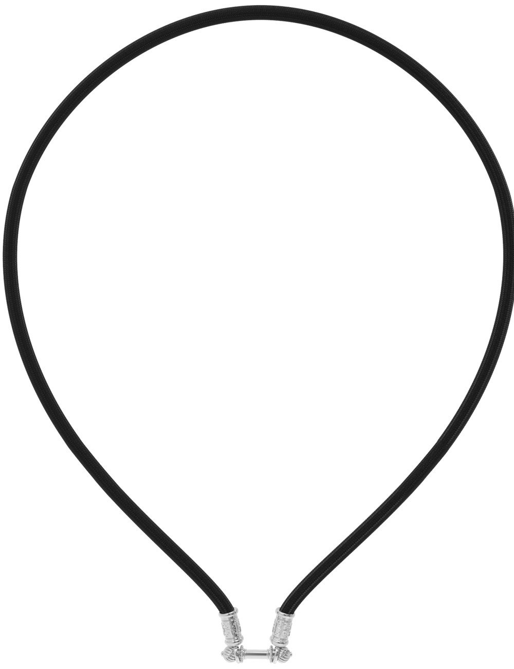 Шнурок шёлковый из белого золота c шёлковым шнурком