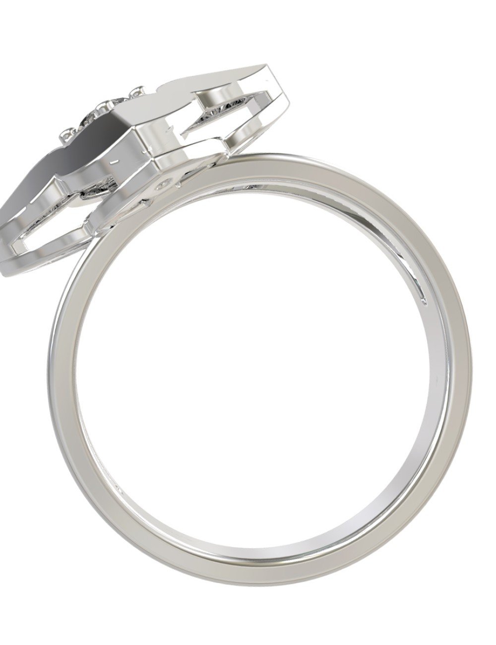 Кольцо из белого золота c бриллиантами