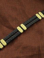 Браслет из лимонного золота c шнурком