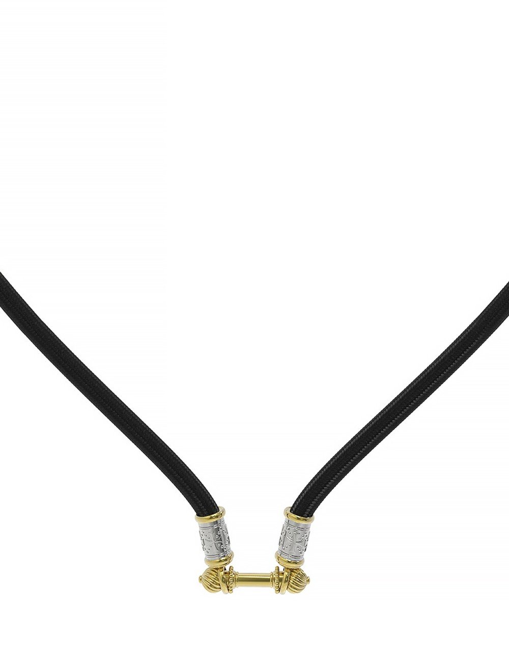 Шнурок шёлковый из лимонного золота c шёлковым шнурком