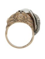 Кольцо из золота c эмалью