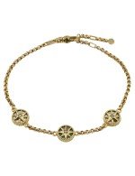 Браслет из лимонного золота c бриллиантами, малахитом и перламутром