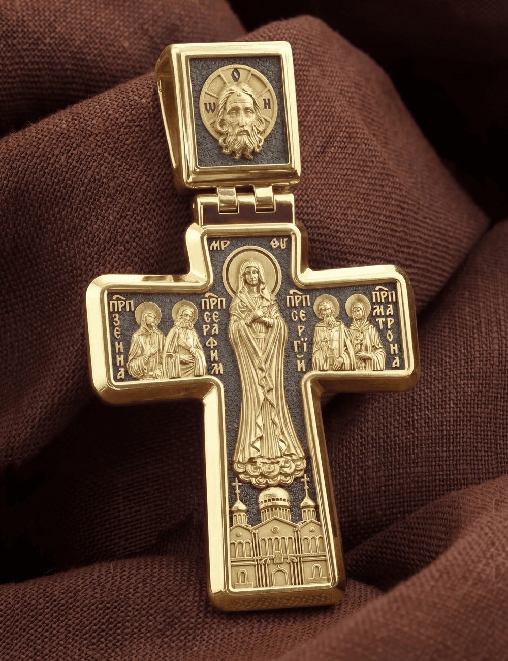 Крест из лимонного золота