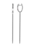 Серьги из белого золота c бриллиантами