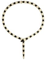 Колье из лимонного золота c бриллиантами и ониксом