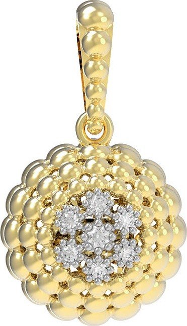 Подвеска из лимонного золота c бриллиантами