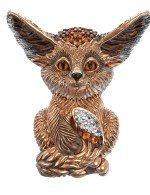 Подвеска из золота c эмалью и фианитом