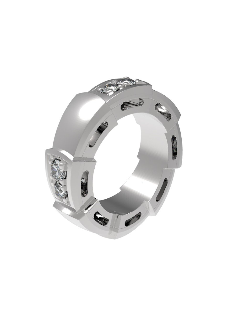 Подвеска из белого золота c бриллиантами