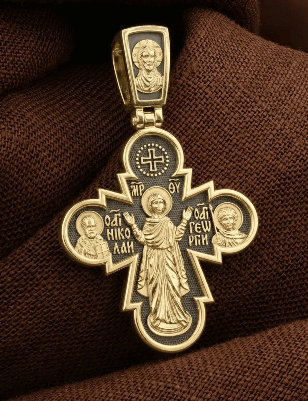 Крест из лимонного золота