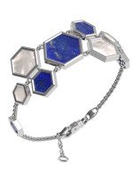 Браслет из белого золота c лазуритом и перламутром