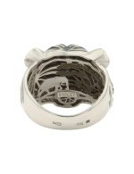 Кольцо из белого золота c эмалью