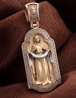 Образок из золота c эмалью