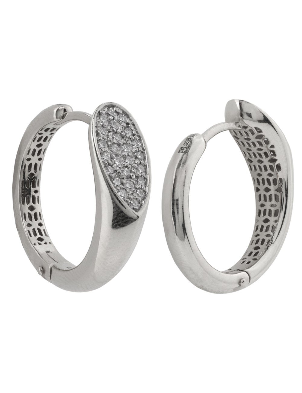 Серьги из белого золота c бриллиантами