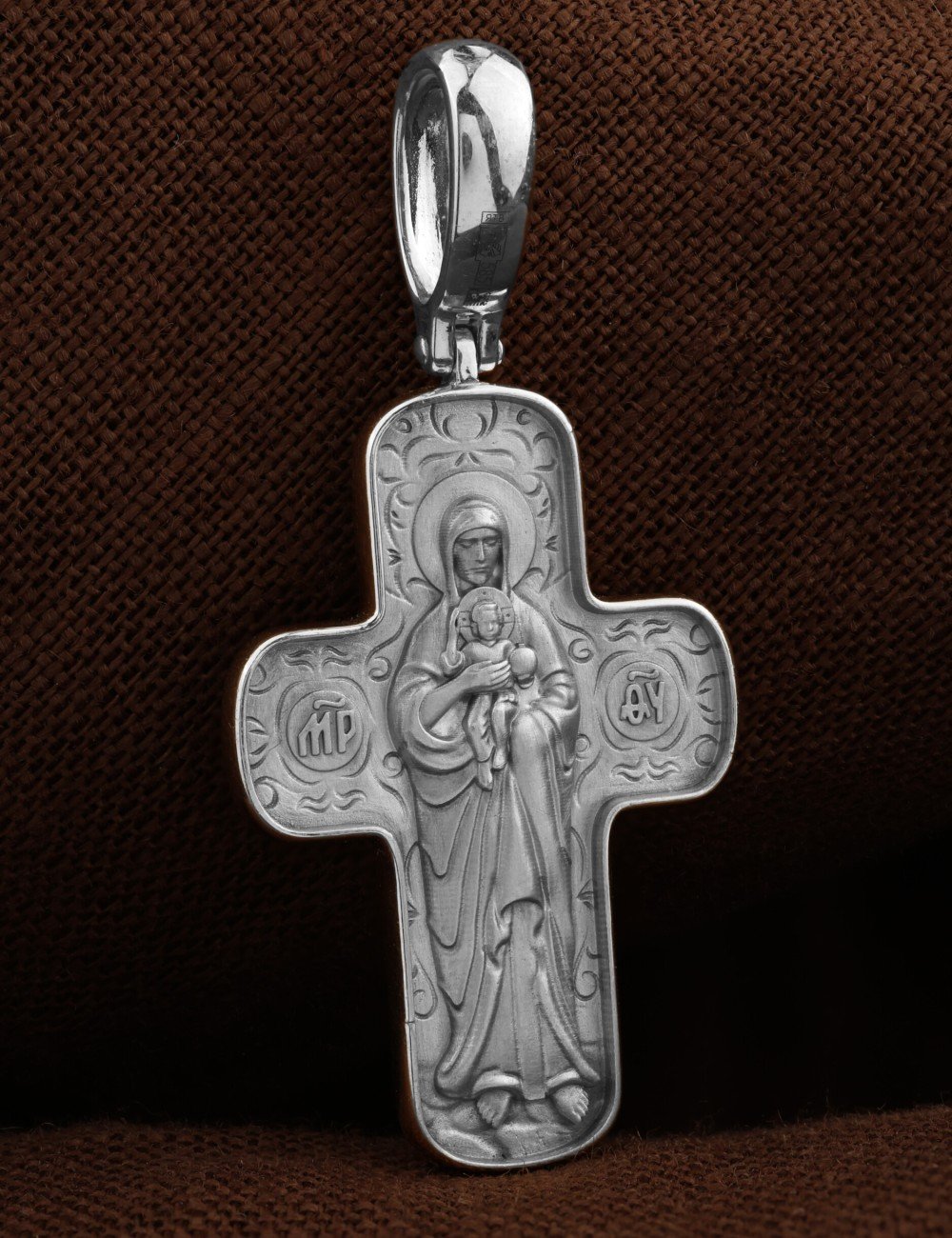 Крест из белого золота