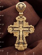 Крест из лимонного золота