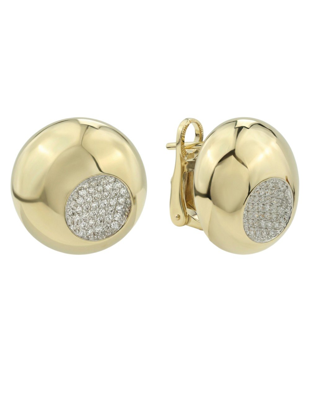 Серьги из лимонного золота c бриллиантами