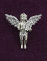 Подвеска из белого золота c фианитом