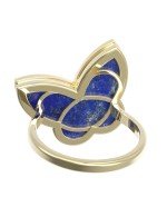 Кольцо из лимонного золота c лазуритом