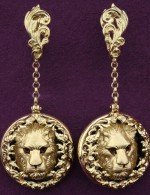 Серьги из лимонного золота c эмалью и ониксом