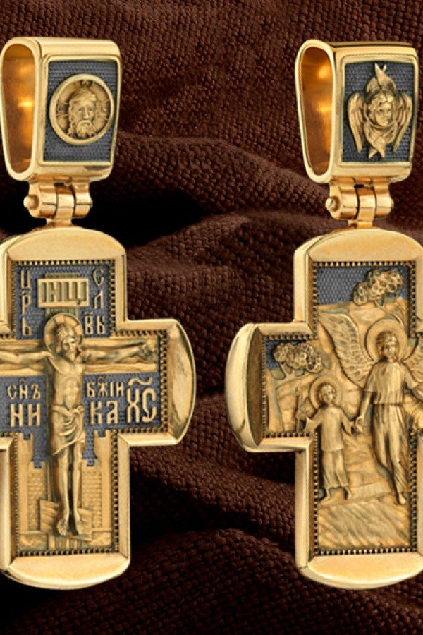 Крест из лимонного золота